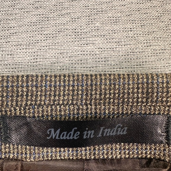 Lauren Ralph Lauren Sport Coat Blazer Mens 50R Brown Silk Wool Blend Herringbone - Picture 9 of 12